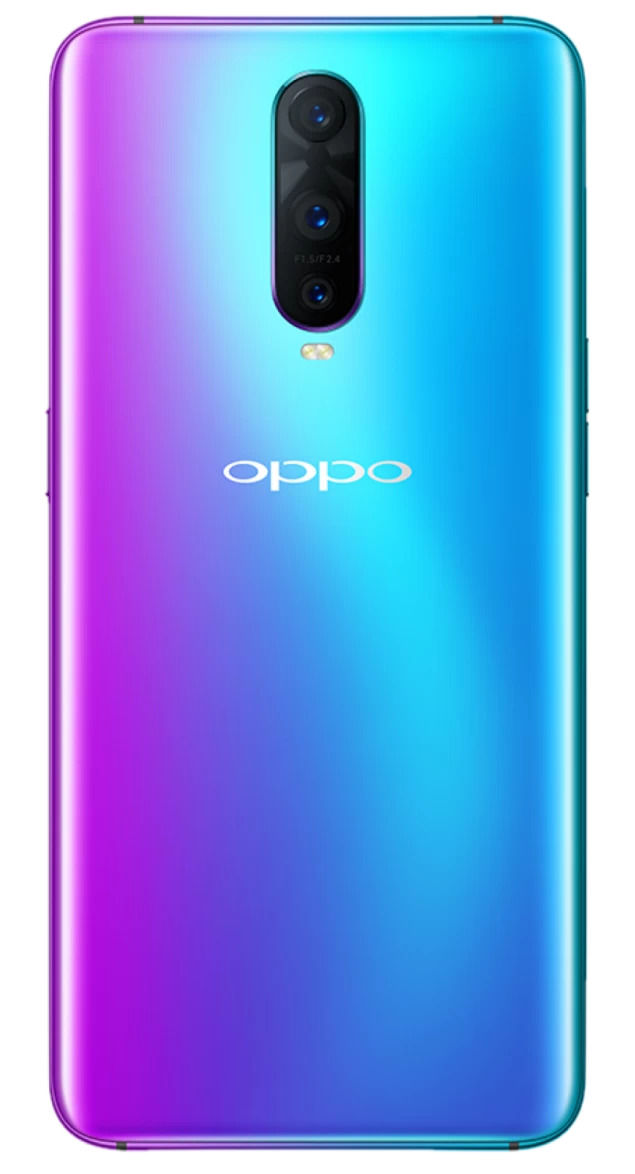 oppo phone blue pink back