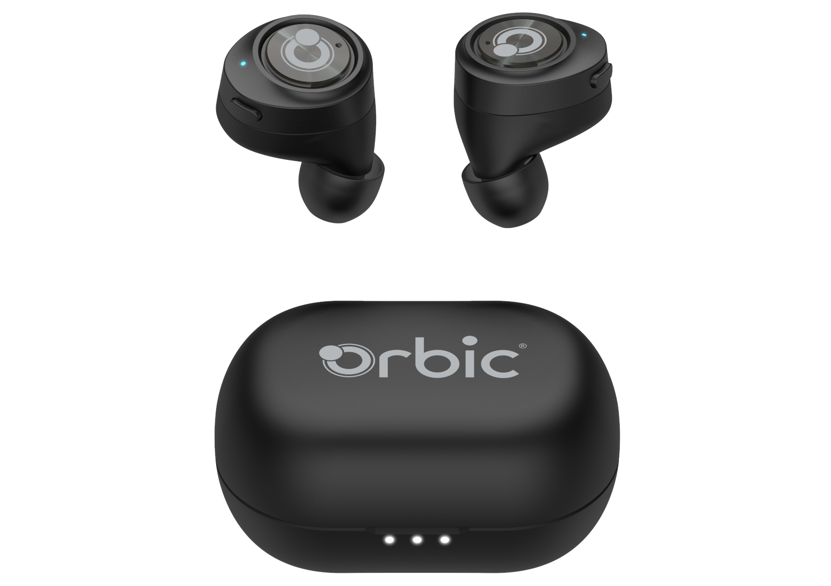 Orbic Wireless Earbuds Outside Of Charging Case